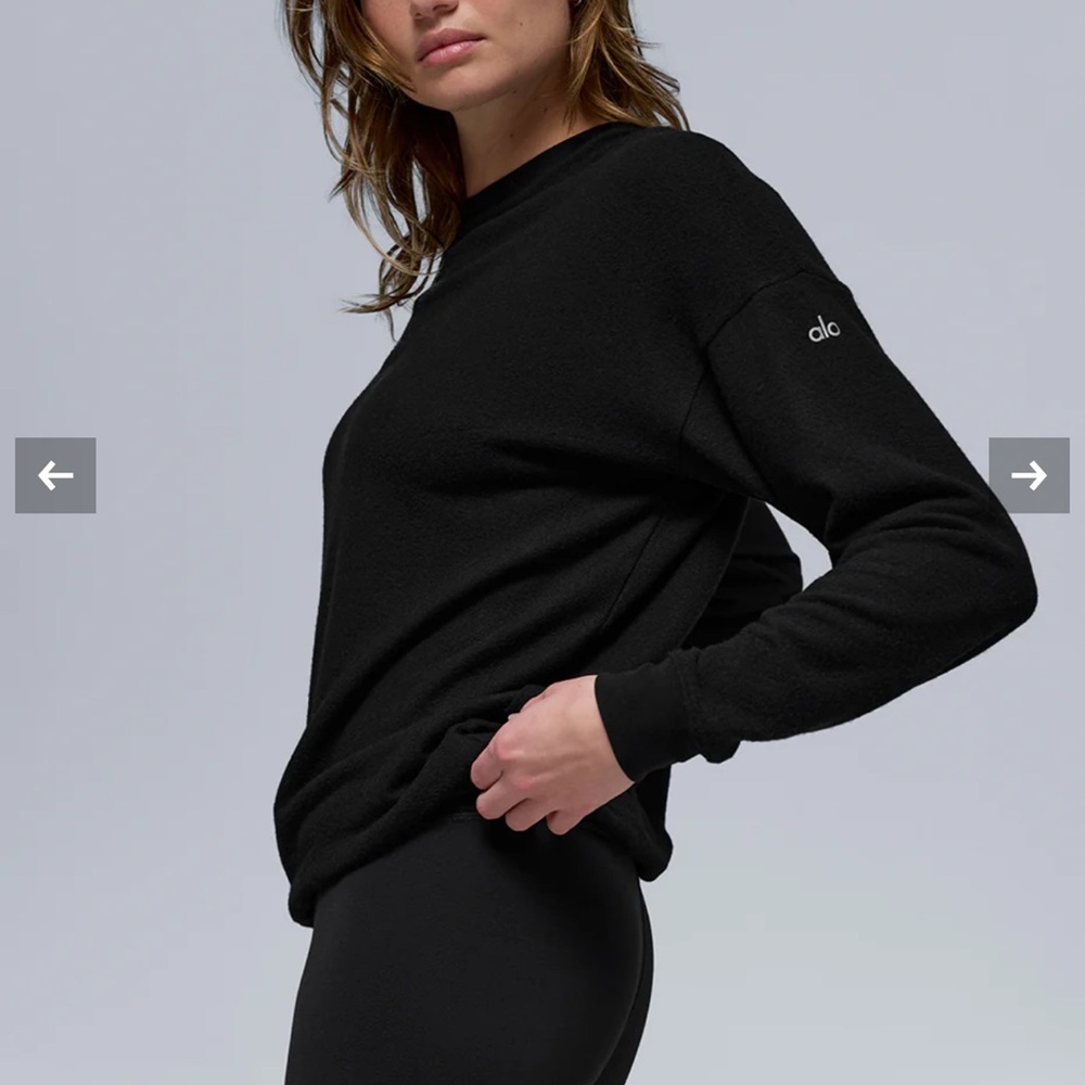 ALO Yoga Black Soho Pullover